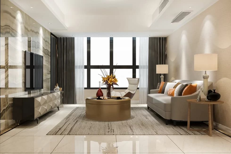 Furnished 1-Bedroom with Marina View